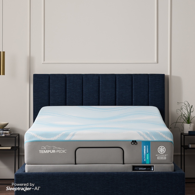image of tempur pedic tempur activebreeze medium hybrid smart bed